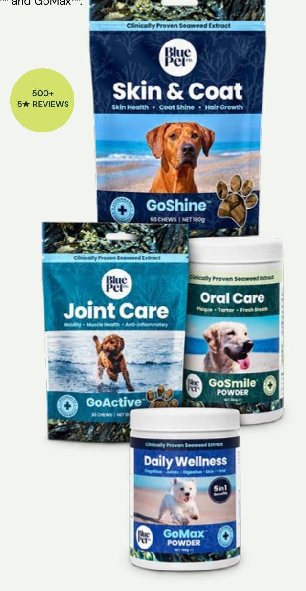 Blue Pet Co. — Gryzaki funkcyjne, dental sticki i suplementy z alg